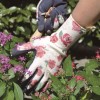 WithGarden Luminus Rose-Patterned Premium Nitrile-Coated Gardening Gloves
