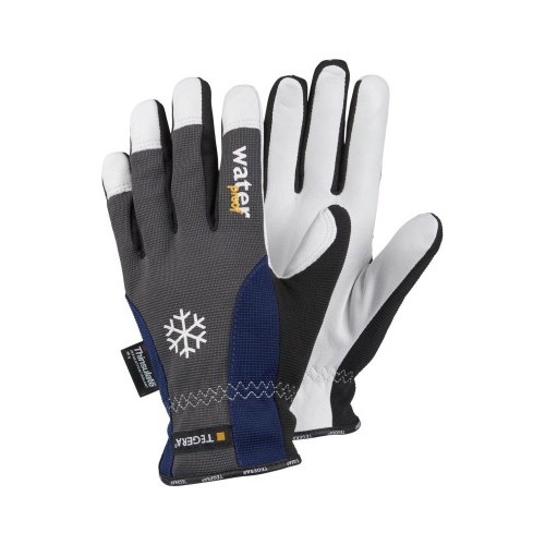 Tegera 295 Thermal Waterproof Winter Gardening Gloves (black / white / blue)