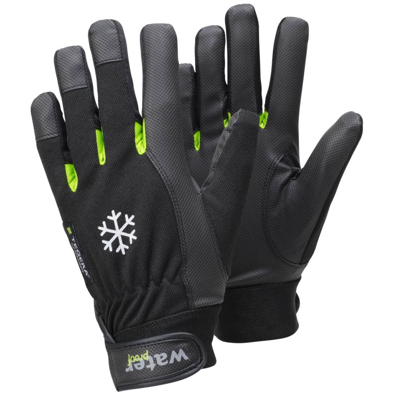 Tegera 517 Insulated Winter Gardening Gloves, black and yellow
