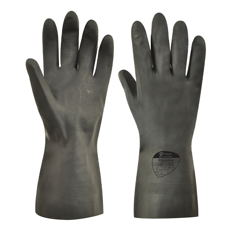 Polyco Maxima Chemical and Water-Resistant Rubber Gardening Gloves, ashy grey