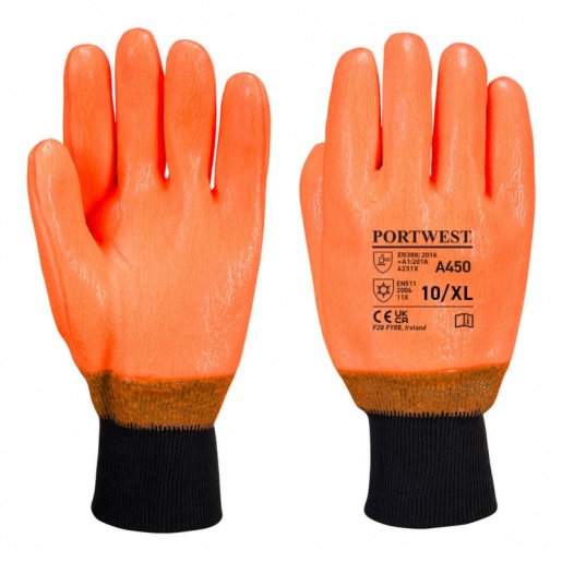 Portwest A450 Hi-Vis PVC Waterproof Gardening Gloves