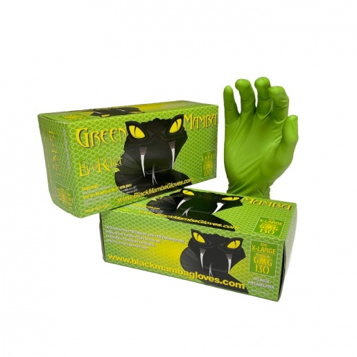 Green Mamba Biodegradable Nitrile Disposable Grip Gloves (Box of 100)