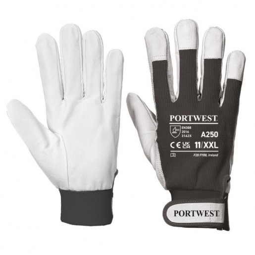 Portwest A250 Tergsus XX-Large Black Lightweight Leather Gardening Gloves