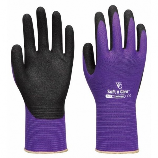 WithGarden Soft n Care Landscape Purple Gardening Gloves