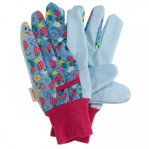 Briers Strawberry Print Gardening Gloves with Dotty Grips