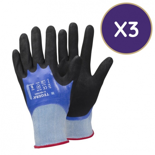 Tegera 737 Nitrile Coated Flexible Gardening Gloves (Pack of 3)