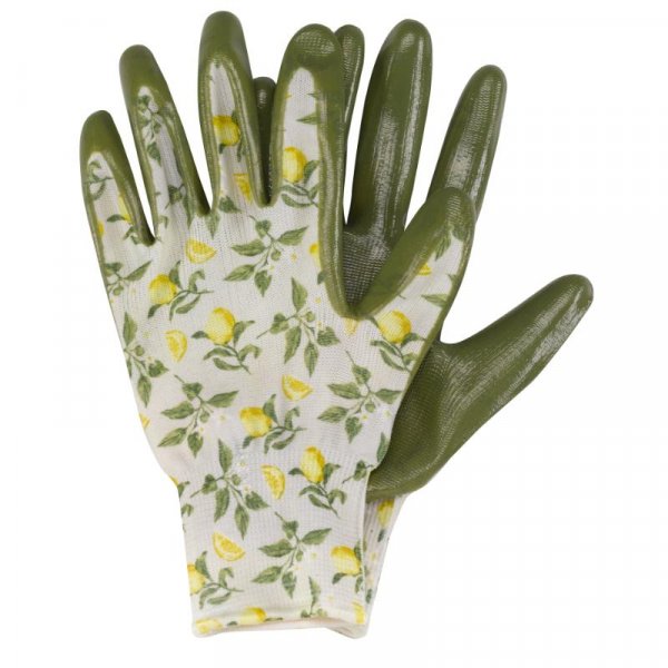 Lemon Print Ladies' Gardening Gloves GardeningGloves.co.uk