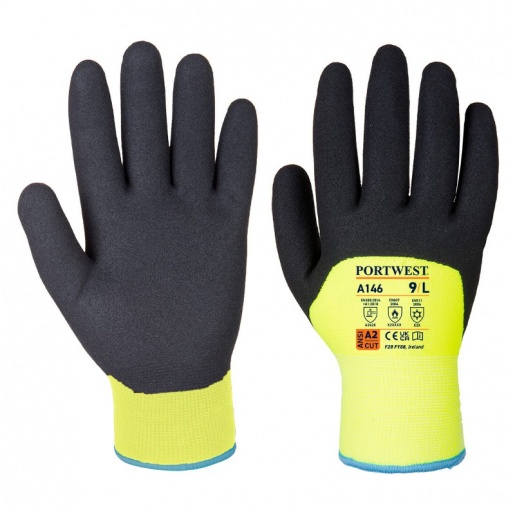 Portwest A146YE Nitrile Yellow Thermal Gardening Gloves