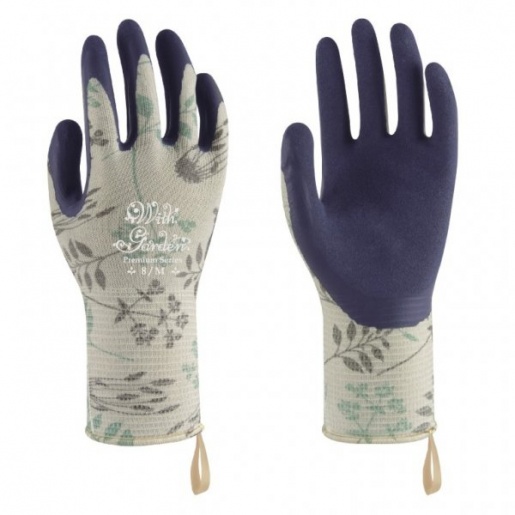 WithGarden Luminus Herb-Patterned Latex-Coated Gardening Gloves