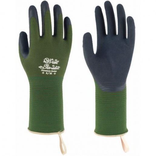 WithGarden Foresta Moss Green Premium Latex Coated Gardening Gloves