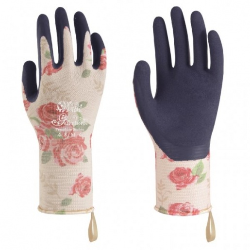 WithGarden Luminus Rose Patterned Latex Coated Gardening Gloves