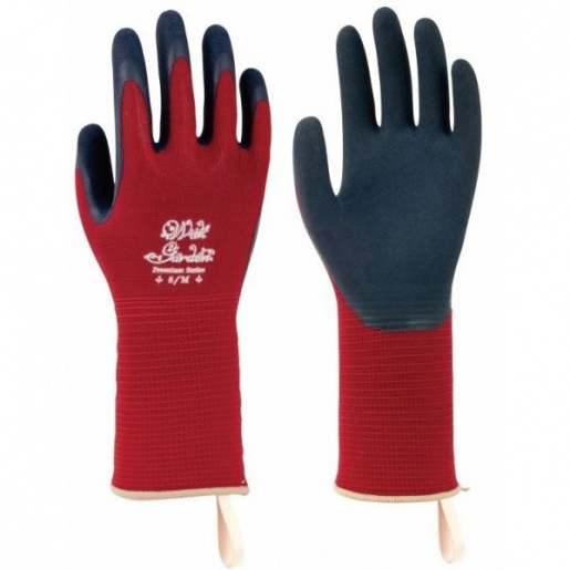 WithGarden Foresta Burgundy Premium Latex Coated Gardening Gloves